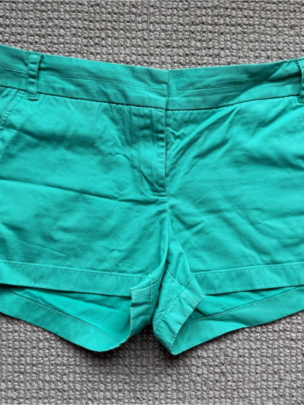 J. Crew Bright Teal Cotton Chino Shorts Size 14